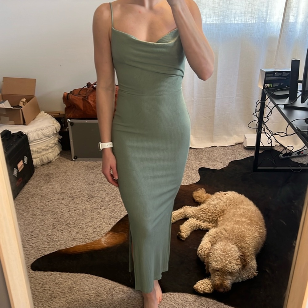 Hello Molly Sage Midi Dress